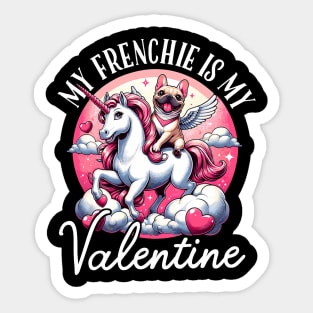 Funny French Bulldog Frenchie Valentines Day Dog Owner Heart Sticker